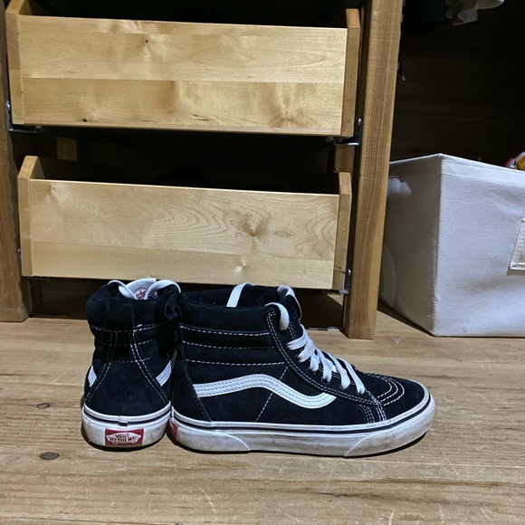 Black Vans Kids High Tops Size 3 - Picture 5 of 5